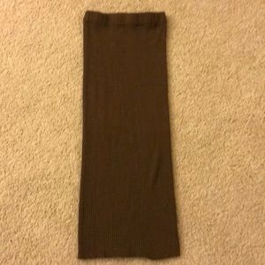 Olive green maxi skirt